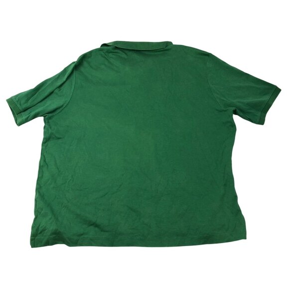 Lands End Mens Polo Shirt Size XXL Green Classic Casual Pullover Short Sleeve - Picture 2 of 9